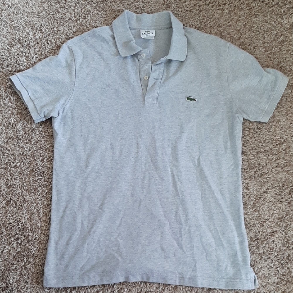 Lacoste Men's Light Gray Polo Shirt